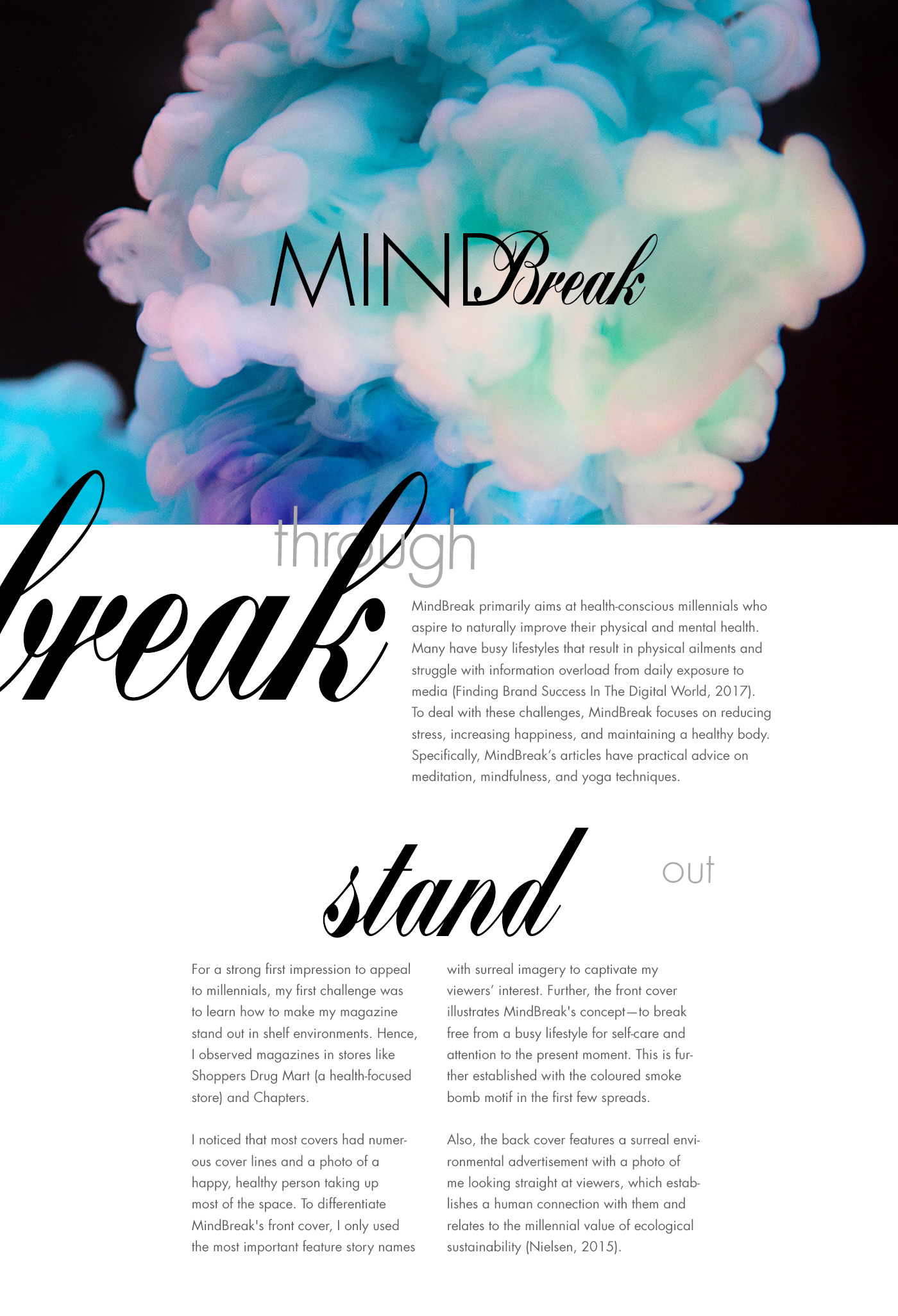 editorial design  Magazine design photo-manipulation digial art graphic design  Photography  surrealism mental health meditation mindfulness