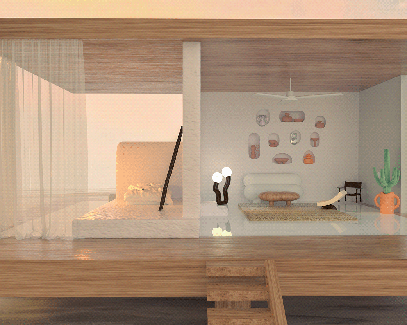 3D 3d design architecture cinema 4d design home interiors set design  Space design