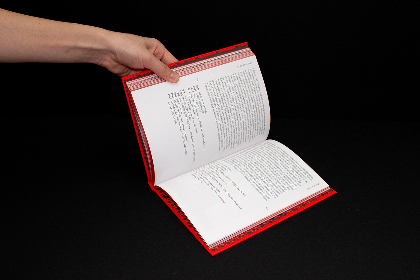 design week budapest book Layout warmred infographic jubilee Design Book pattern