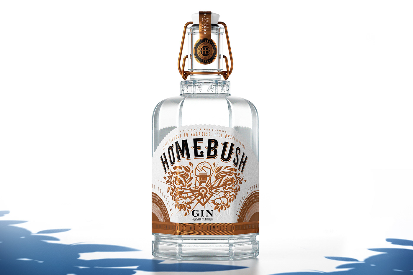 bottle alcohol gin Label logo package Packaging packaging design product design  visual identity