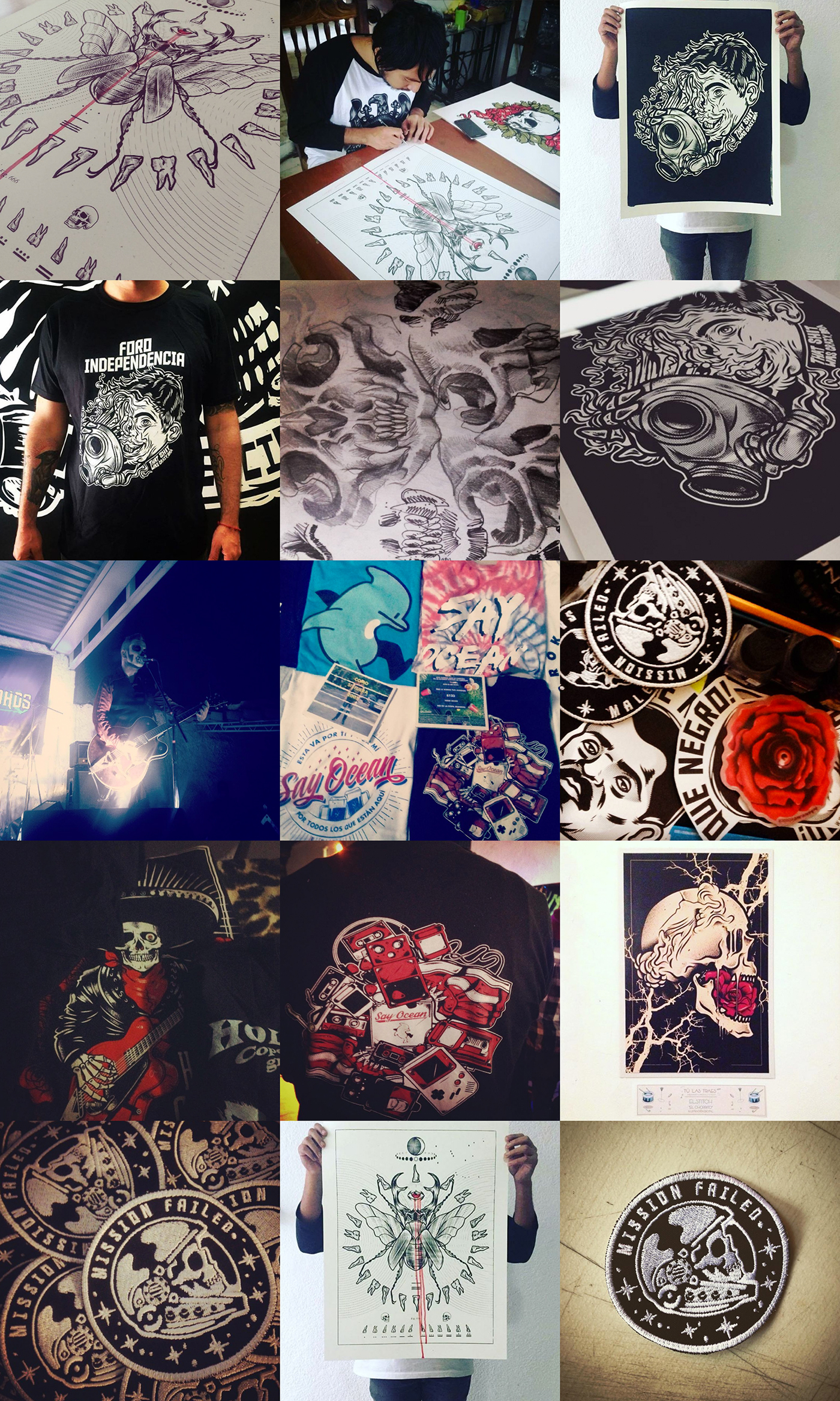 rock music punk cartel poster skull gore tshirt cover bands