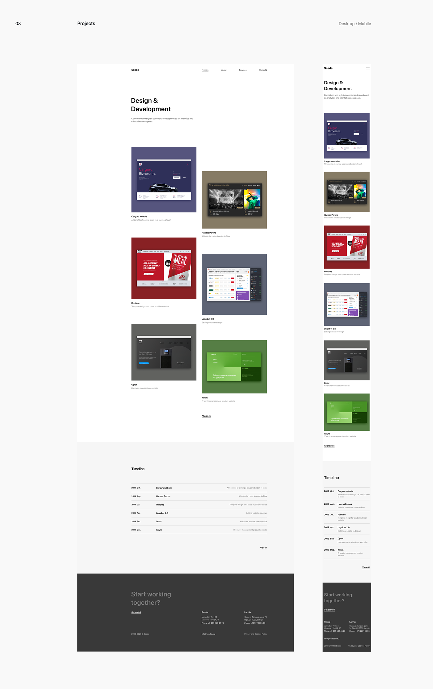 agency concept design development digital redesign studio UI ux Website