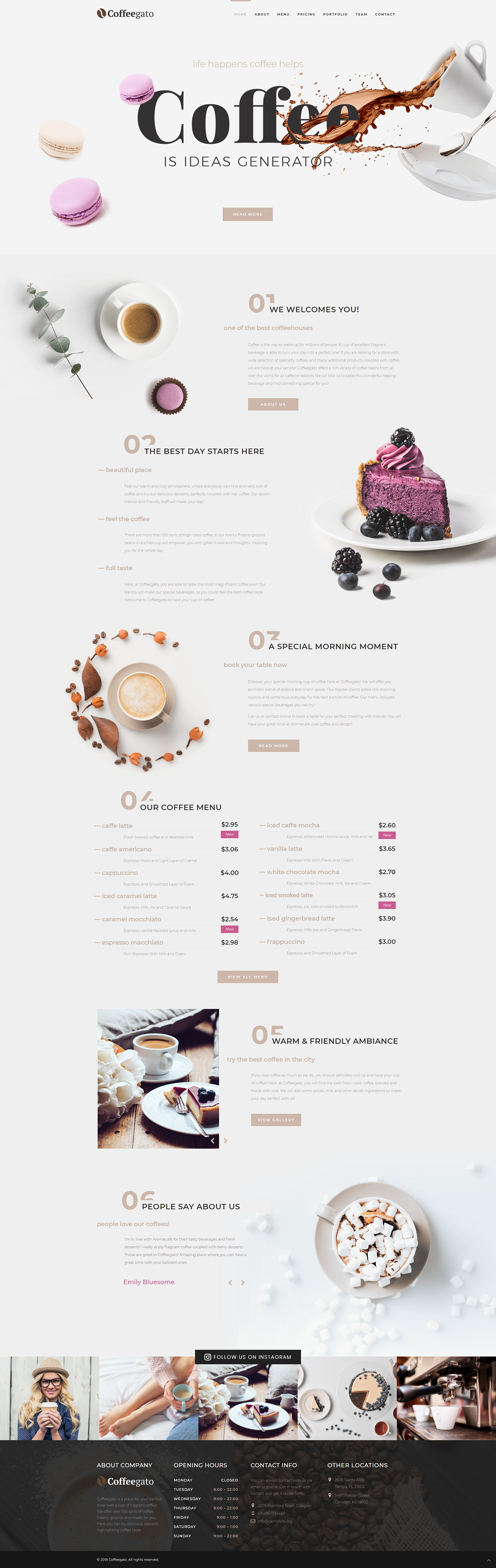elementor wordpress crocoblock Coffee coffeehouse coffeeshop template demo Website Webdesign