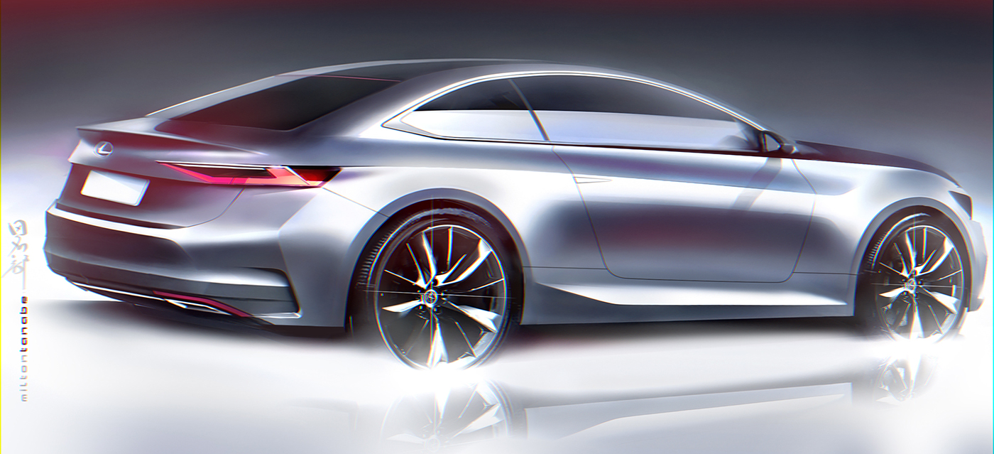 lexus coupe sport car car design car sketch Lexus Design milton tanabe