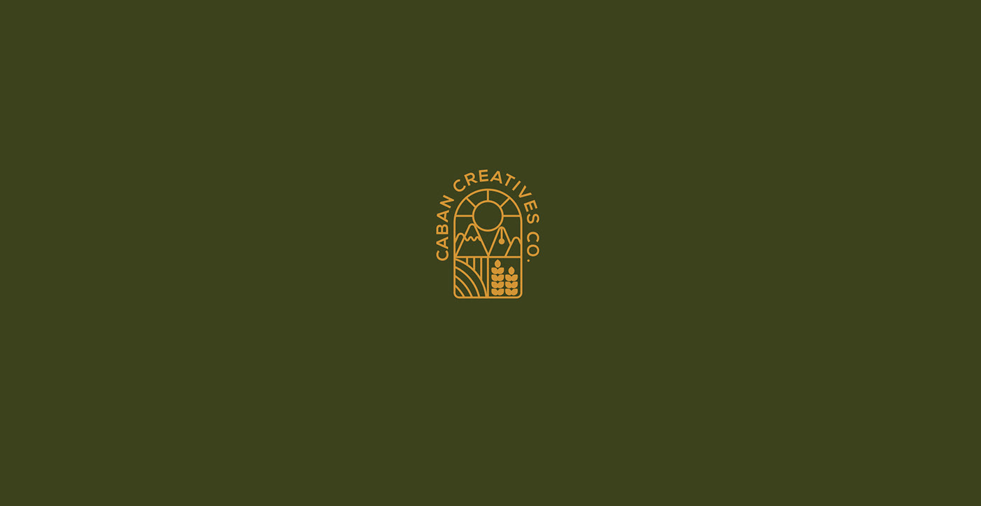 army essentials illustrations minimalist mountain Rice Advertising  agency firms gold