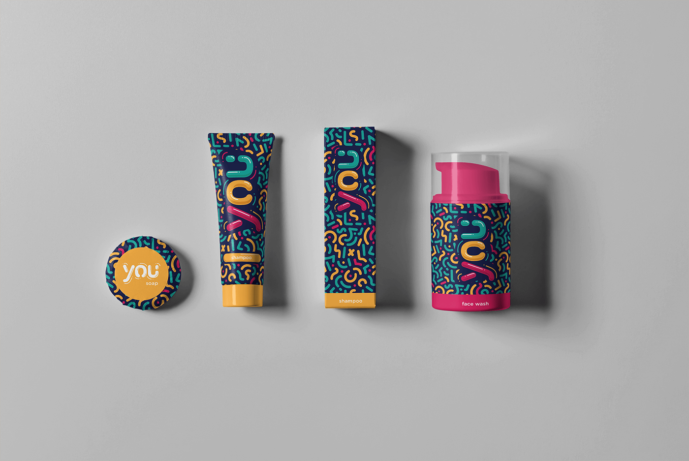 Packaging typography   pattern cosmetics hygiene