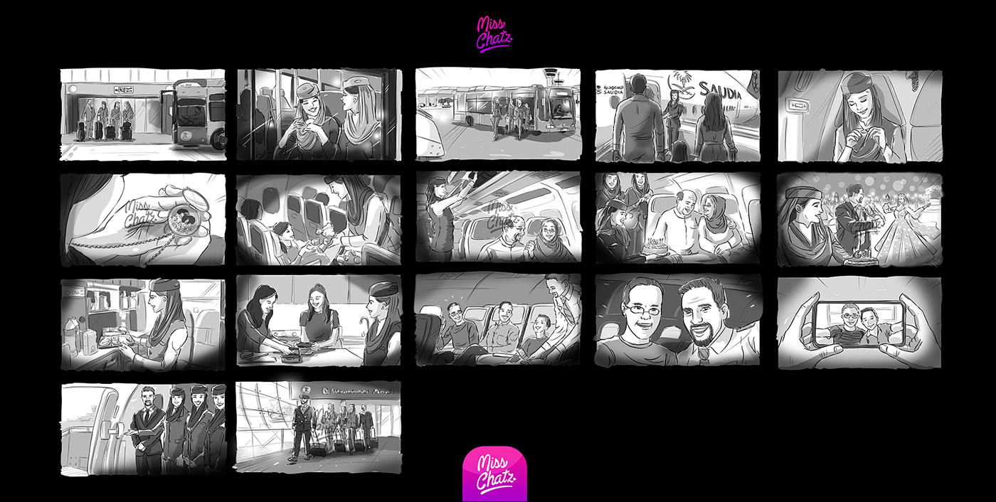 journey airline storyboard Advertising  Film   movie saudia arabia Arab Fly