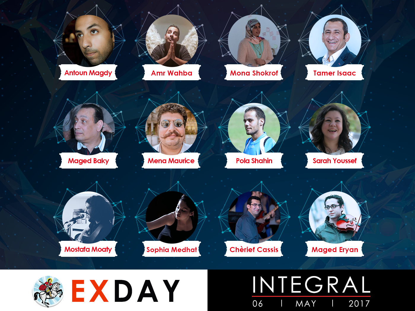 integral Exday TEDx Outdoor poster agenda graphic design  lightroom color