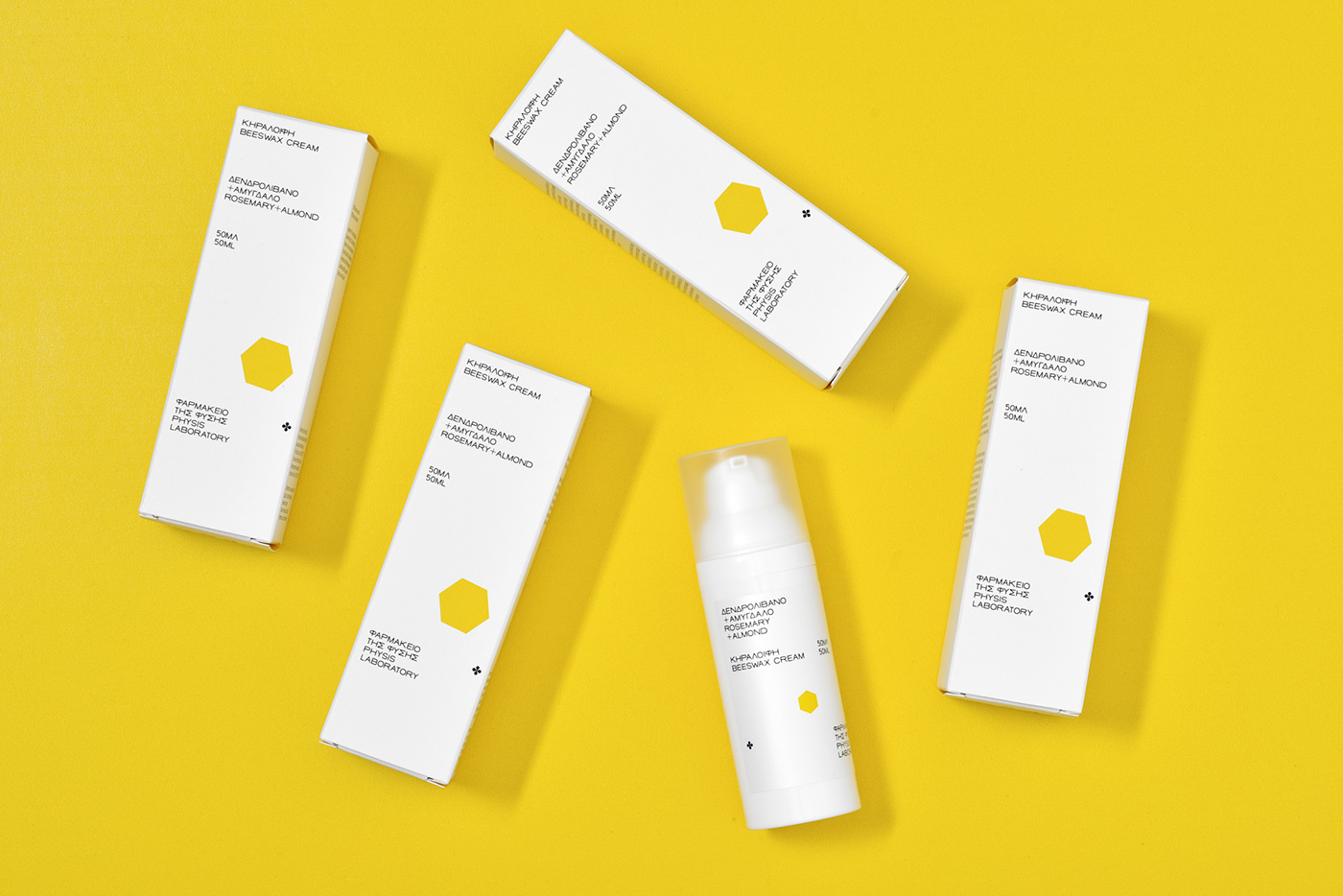 cosmetics Pharmaceutical lab clean minimal Greek design awarded packaging best packaging skin care Body care