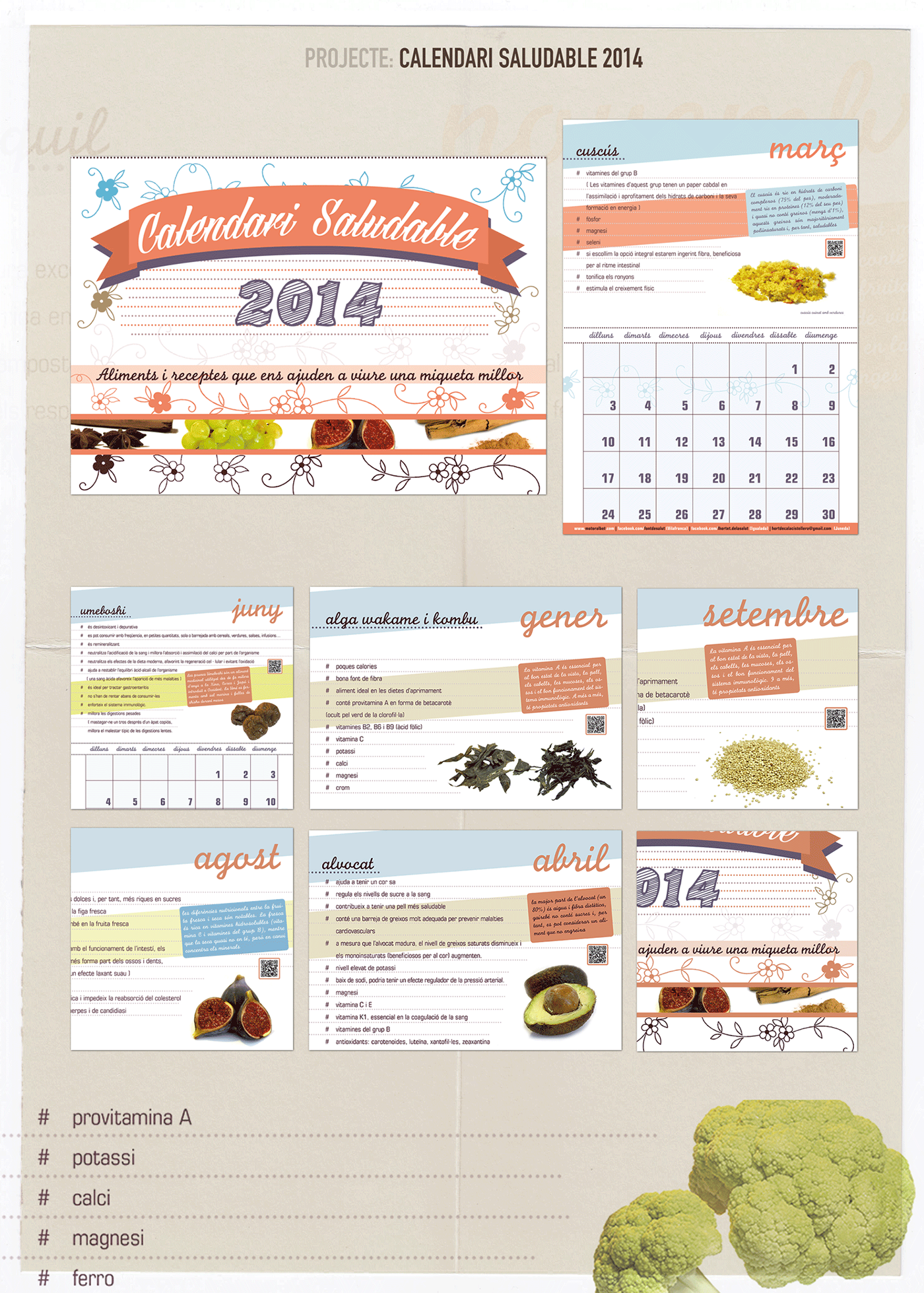 healthy Food  calendar calendari saludable QR Code