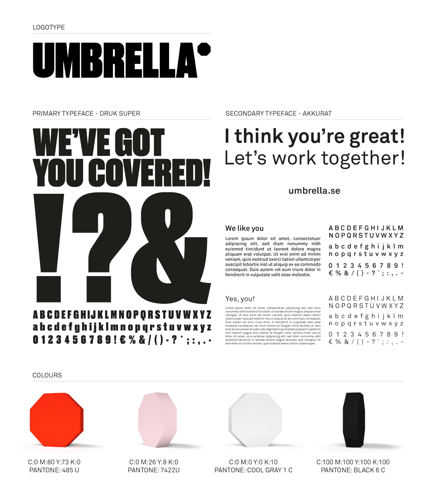 branding  typography   graphic design  red pink Umbrella handmade