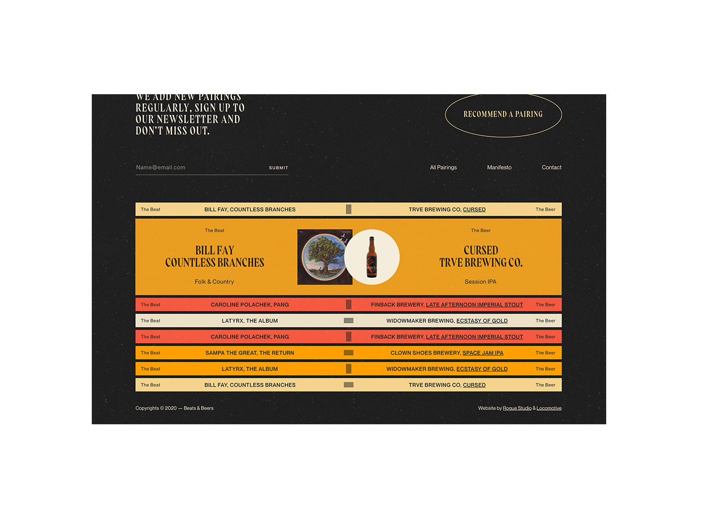beer digital art direction Interaction design  motion design music UI ui design web development  Website Website Design