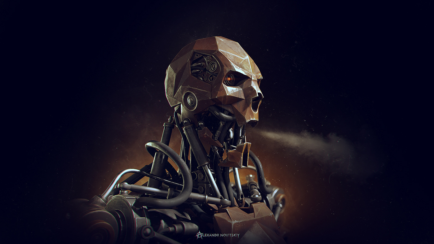 robot mech design character tutorial Breakdown Digital Art  materials terminator sci-fi