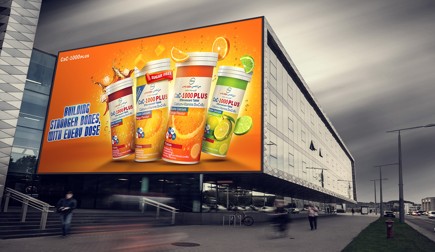 GSK pharmacy fruits juice print ad manipulation poster ads orange