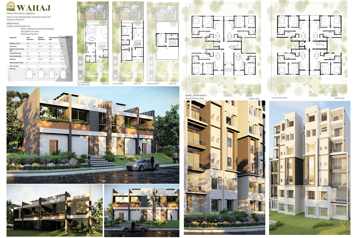 academic appartment architecture brochure design housing maquette residential residential complex Villa