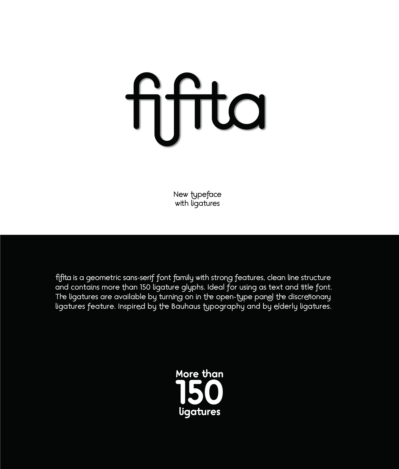 free Free font freebie type Typeface ligature commercial use modern minimal monoline
