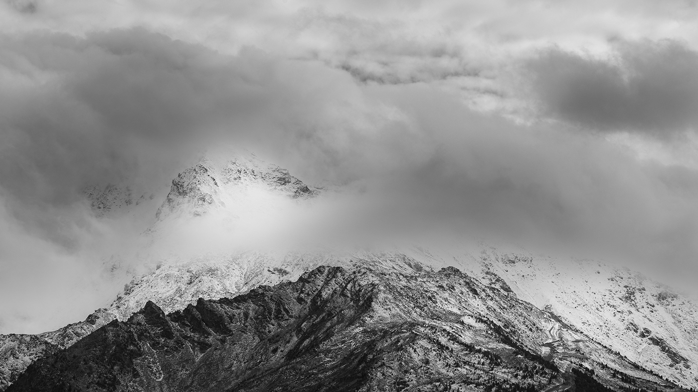 alps blak and white fog Landscape mountain Nature Photography  SKY