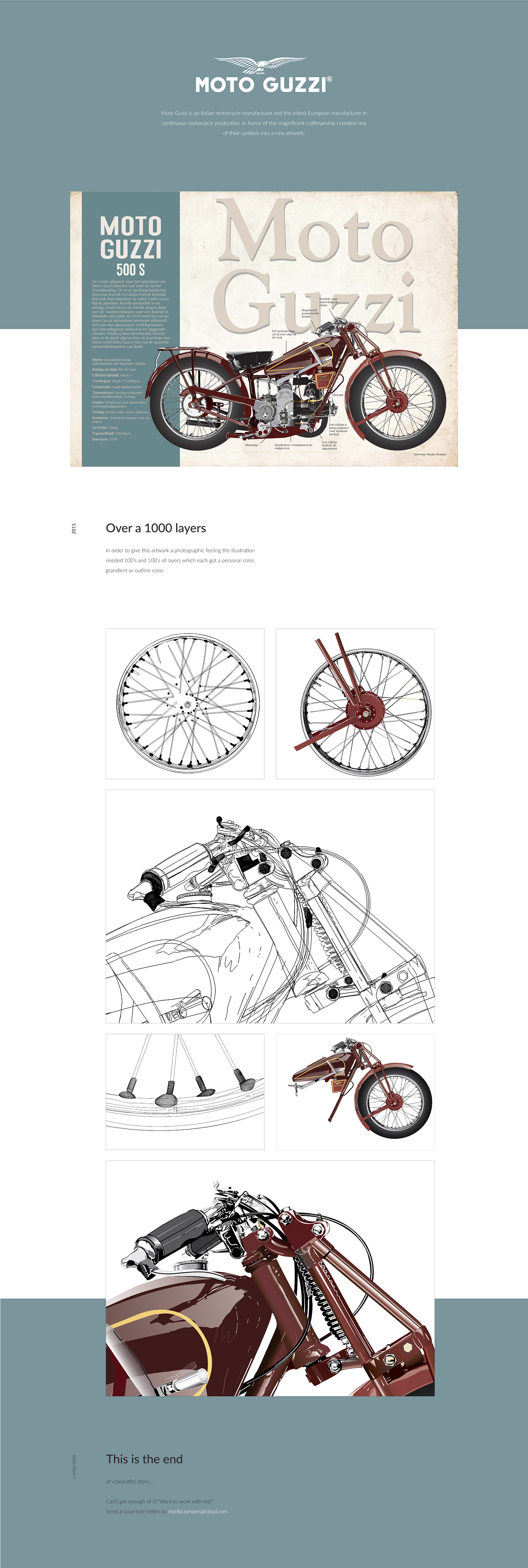 ILLUSTRATION  Layout design artwork moto motoguzzi Illustrator Drawing  digital
