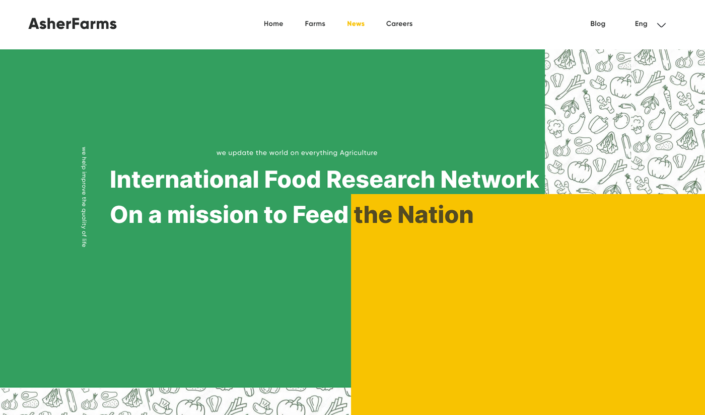 agriculture research Project non-profit network agricultura Website UI/UX ux Food 