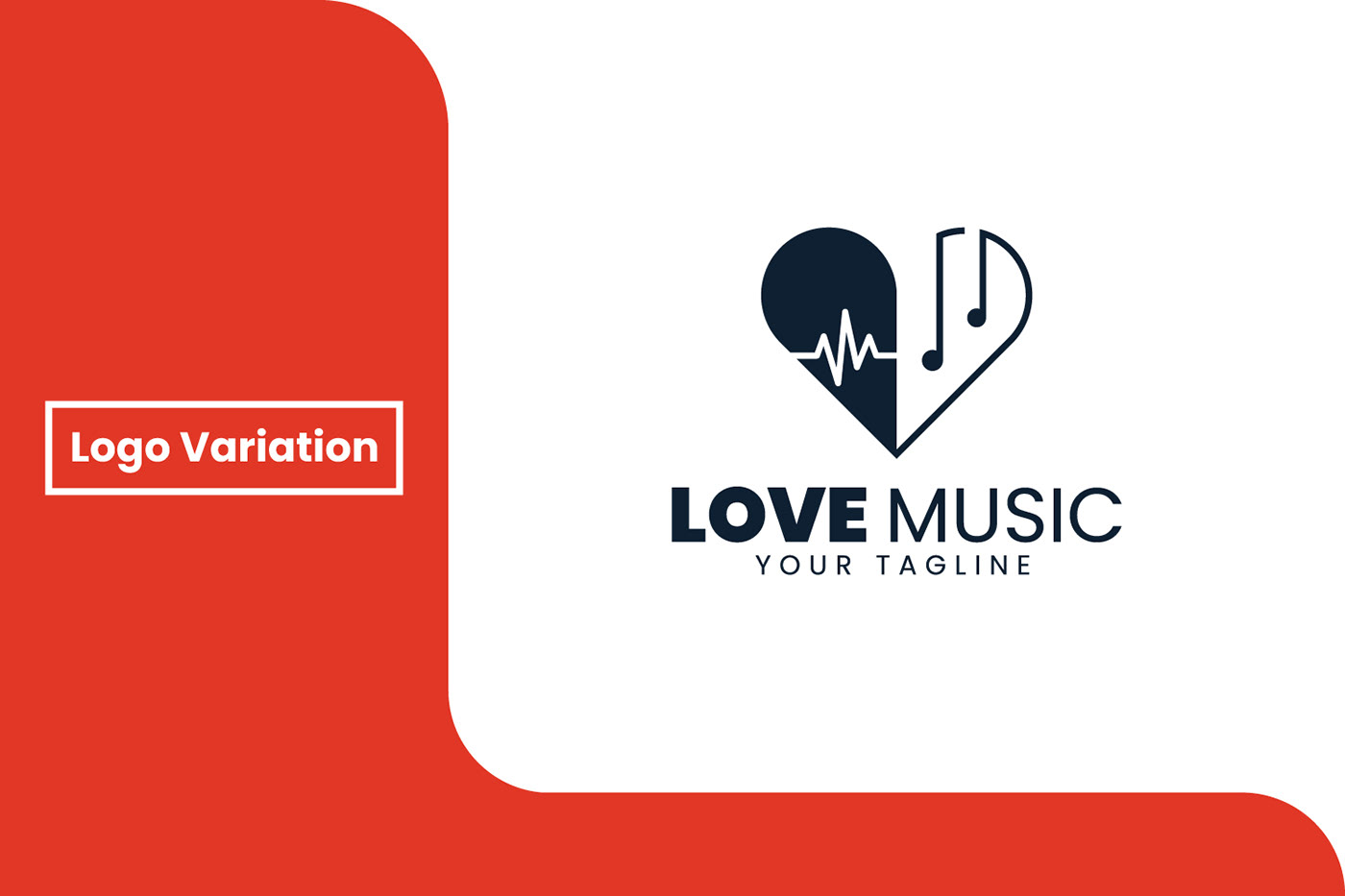 logo Logo Design brand identity Heart Logo music logo music logo design visual identity love music logo music brand identity musiclogo