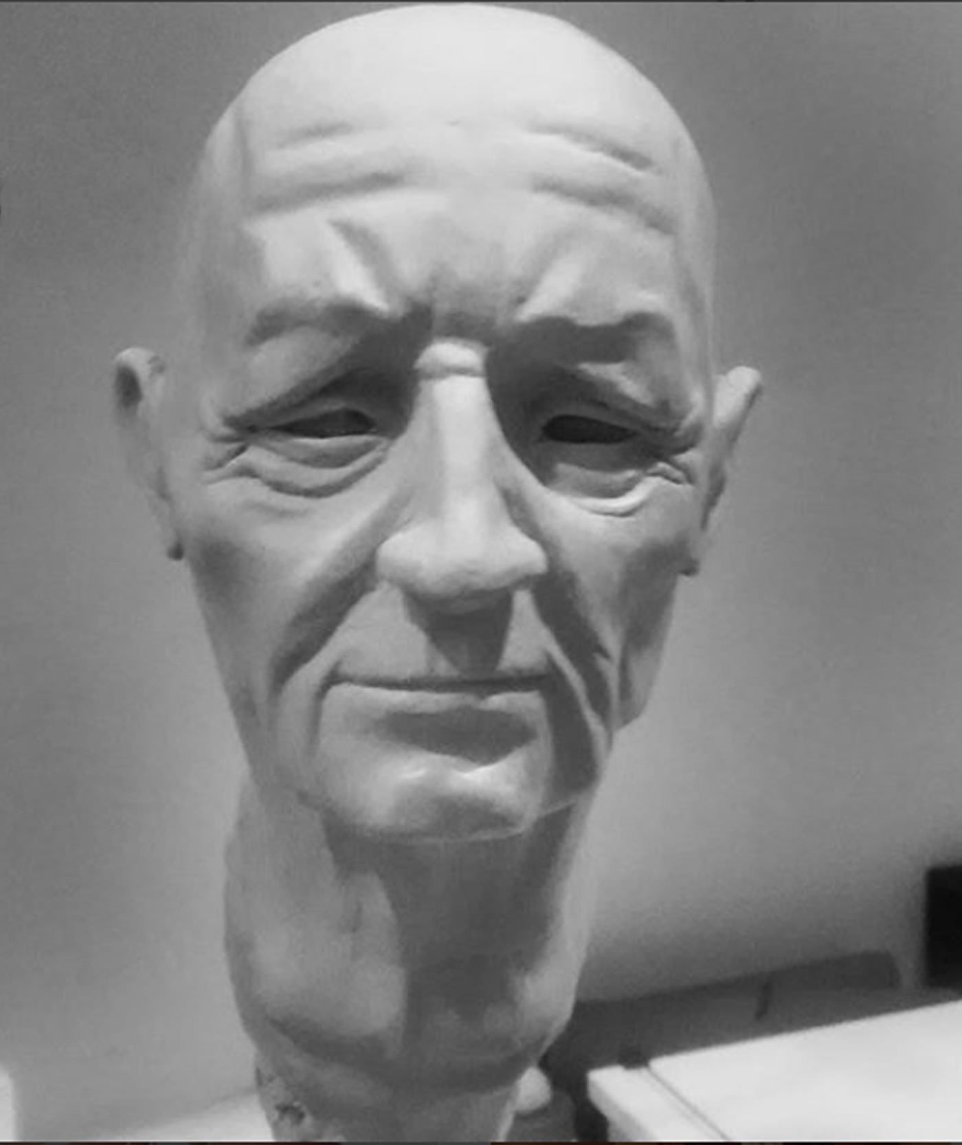 sculpture clay anatomy face bust old wip