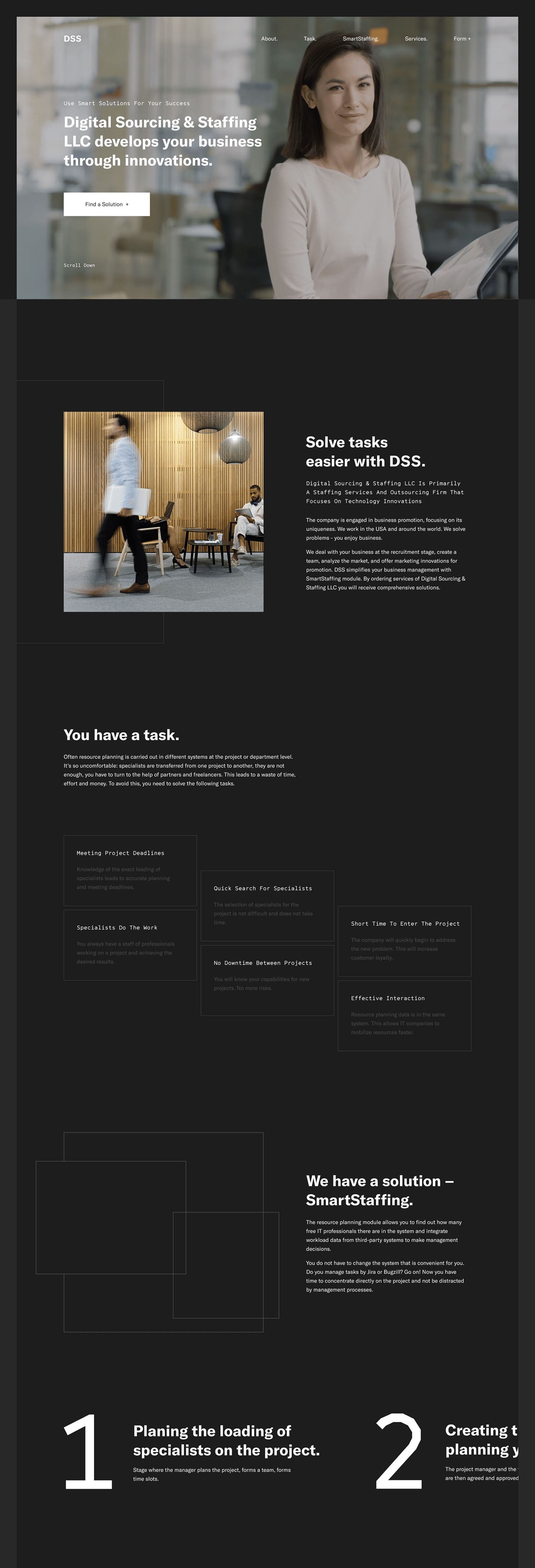 Web Website onepage company branding  services firm agency UI ux