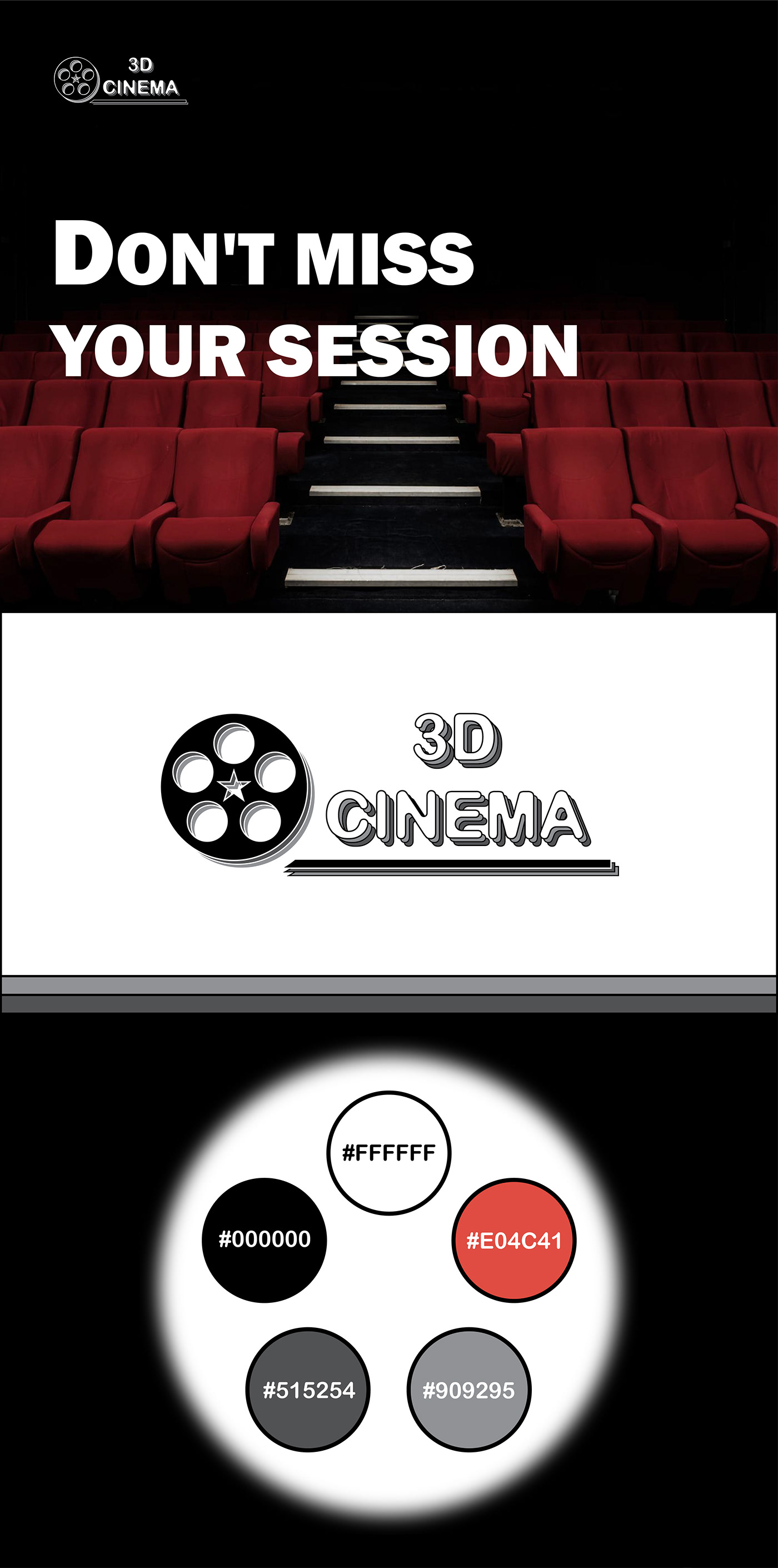 Cinema piktogram grafika Film   graphic design  adobe illustrator 3d effect film industry Watch Movie