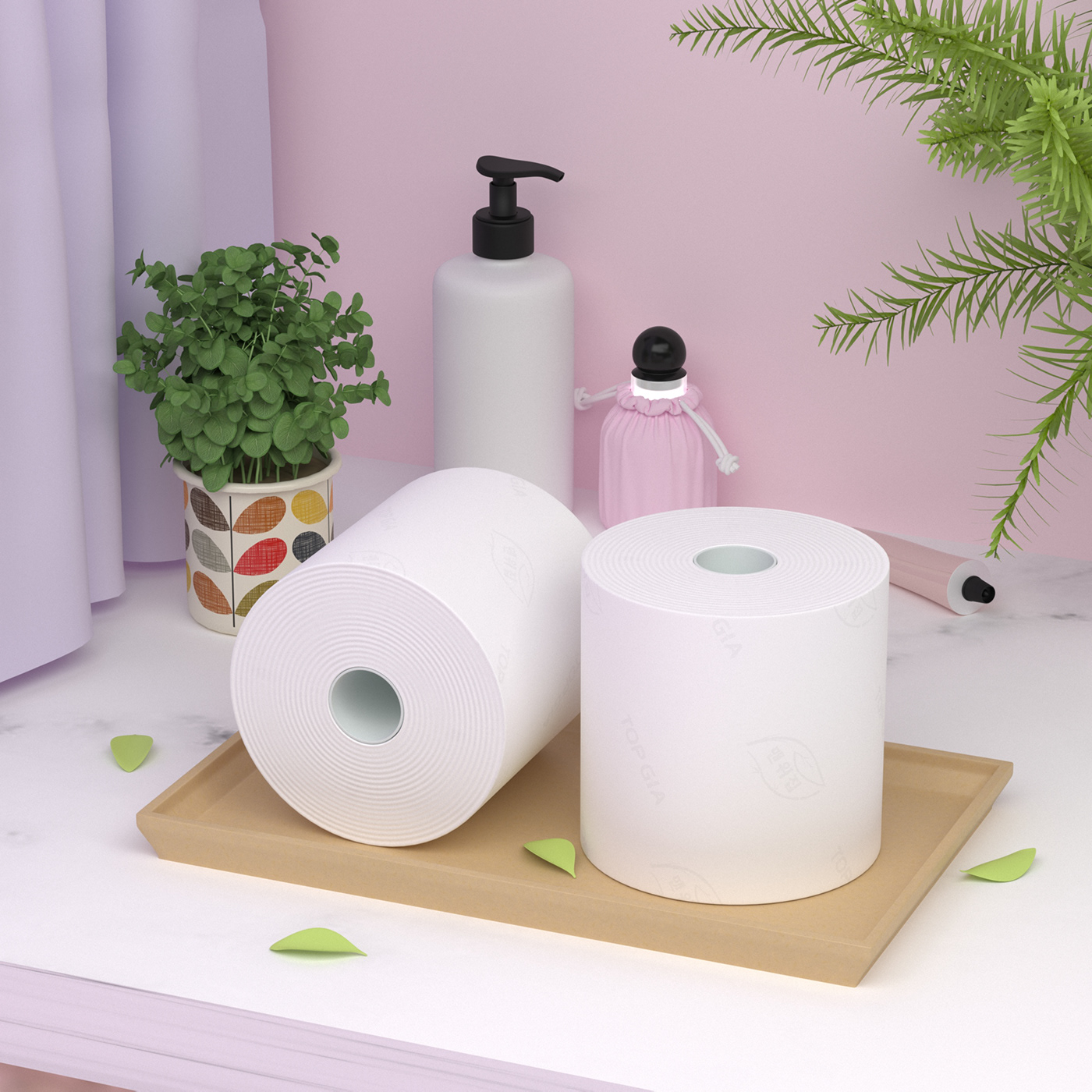 Packaging paper toilet paper tissue paper tissue box design 3D 3ds max tissues Tissue Box product design 
