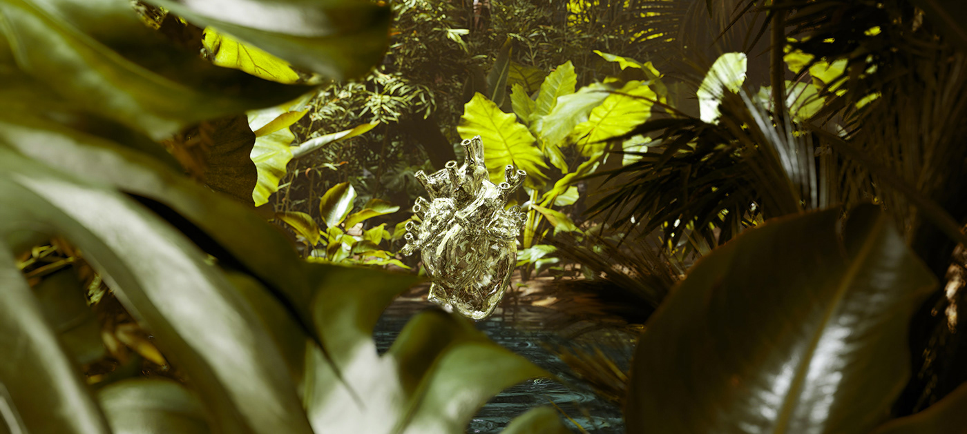 animation  forest glass heart interior design  jungle motion graphics  Seletti Vase yoox