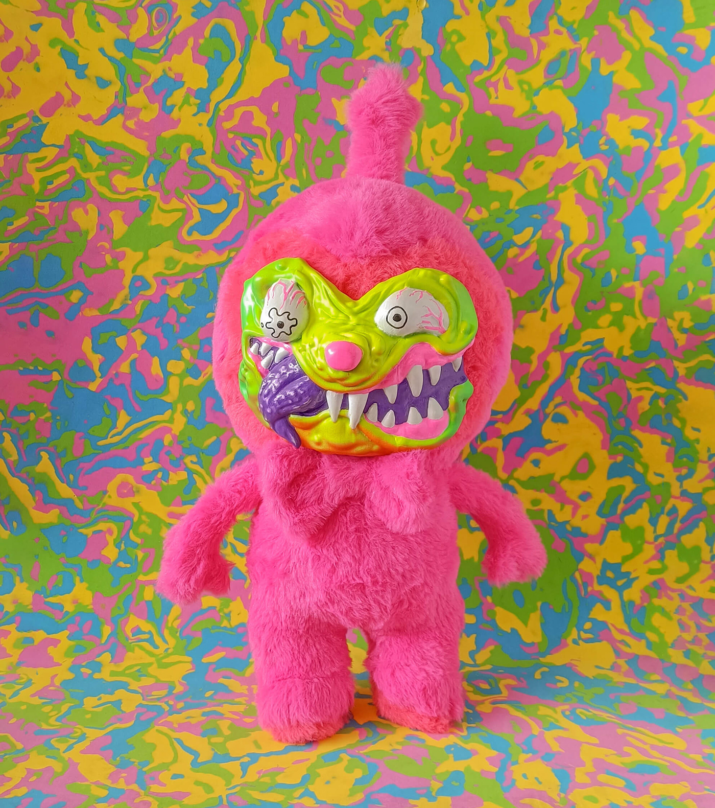 Zbrush Sculpt monster lowbrow rat fink plush art toy handmade horror toy design 