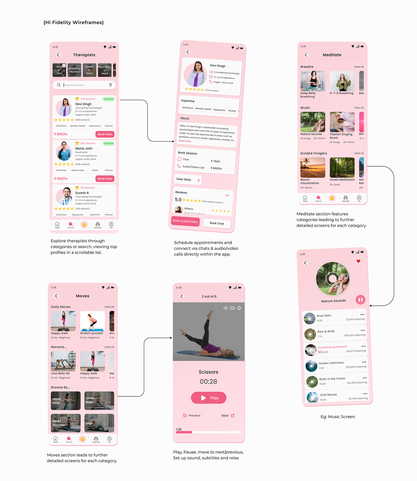 mental health UI/UX Case Study user experience Mobile app User research Interaction design  user interface design user journey awareness