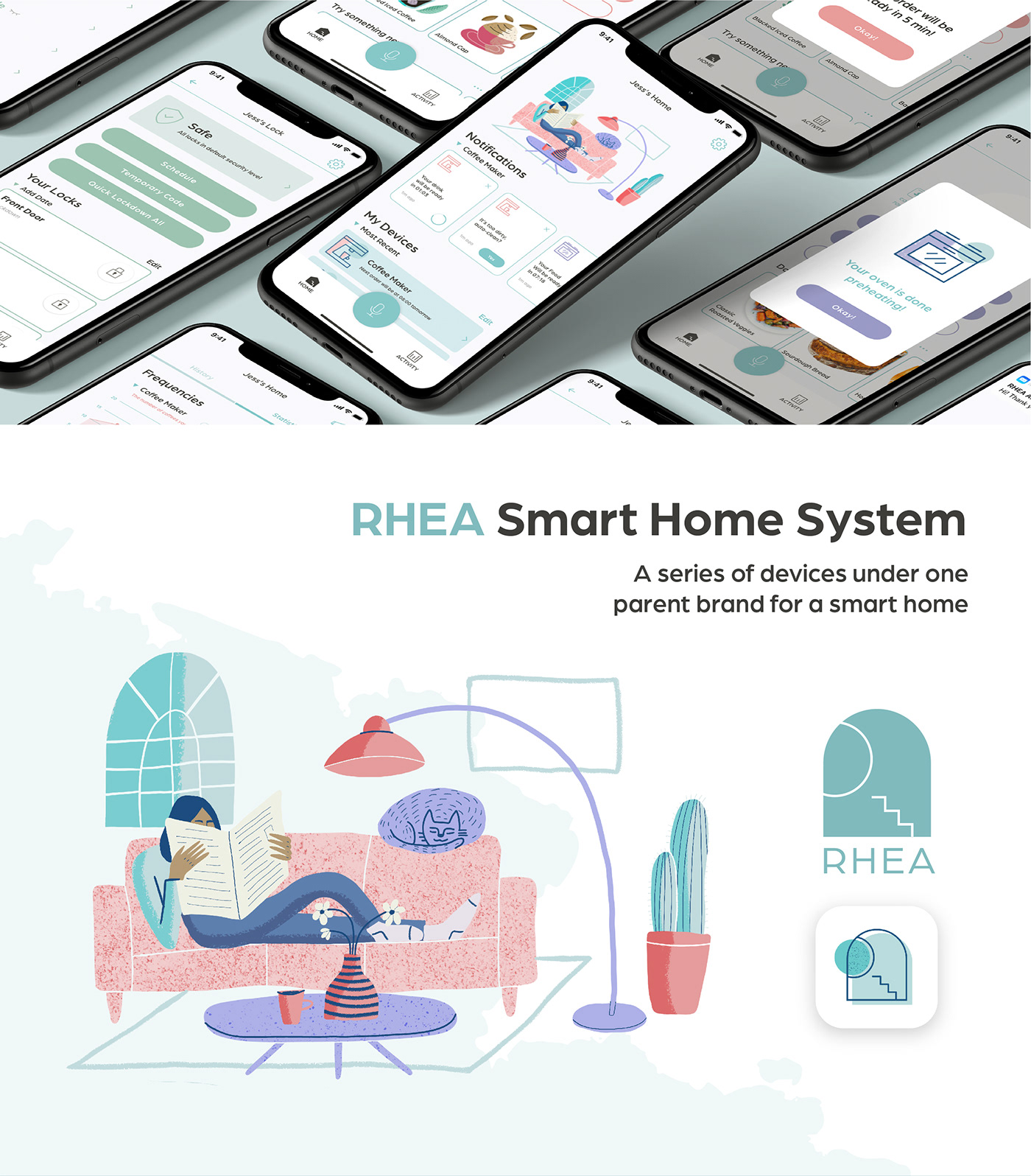 branding  design system friendly home ILLUSTRATION  Smart Smart Home Technology UI ux