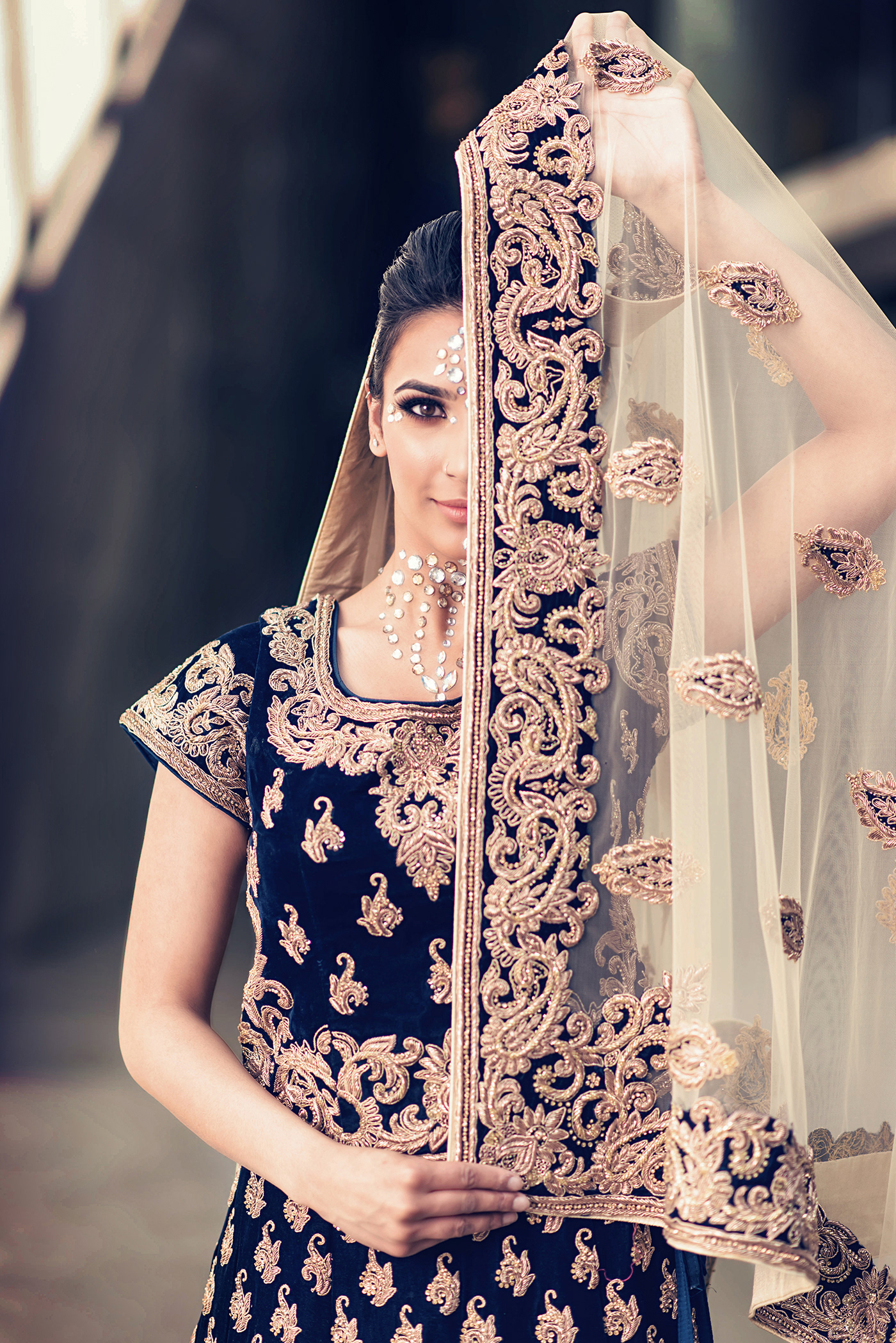 Fashion  indian bride Jewellery moments by suria calgary photographer makeup Bejeweled   portrait