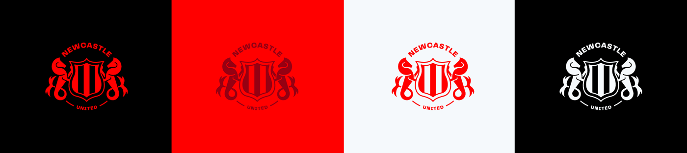 branding  emblem football logo Newcastle redesign soccer team identity UI