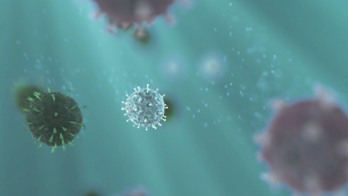 3D animation  Bacteria commercial medical science vfx virus visualization