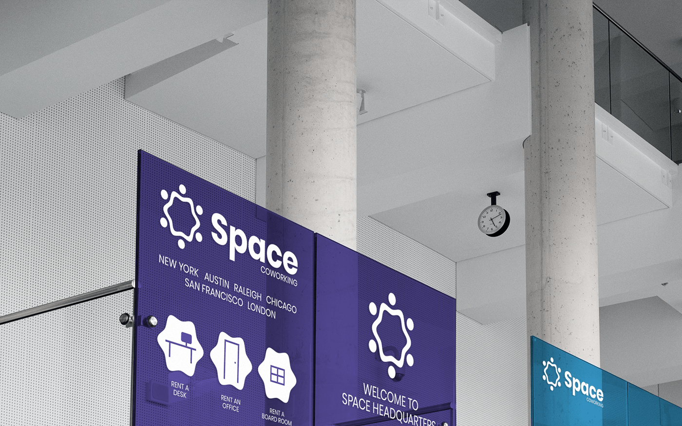 app branding  coworking design Office offices Rentals Space  Web Design 