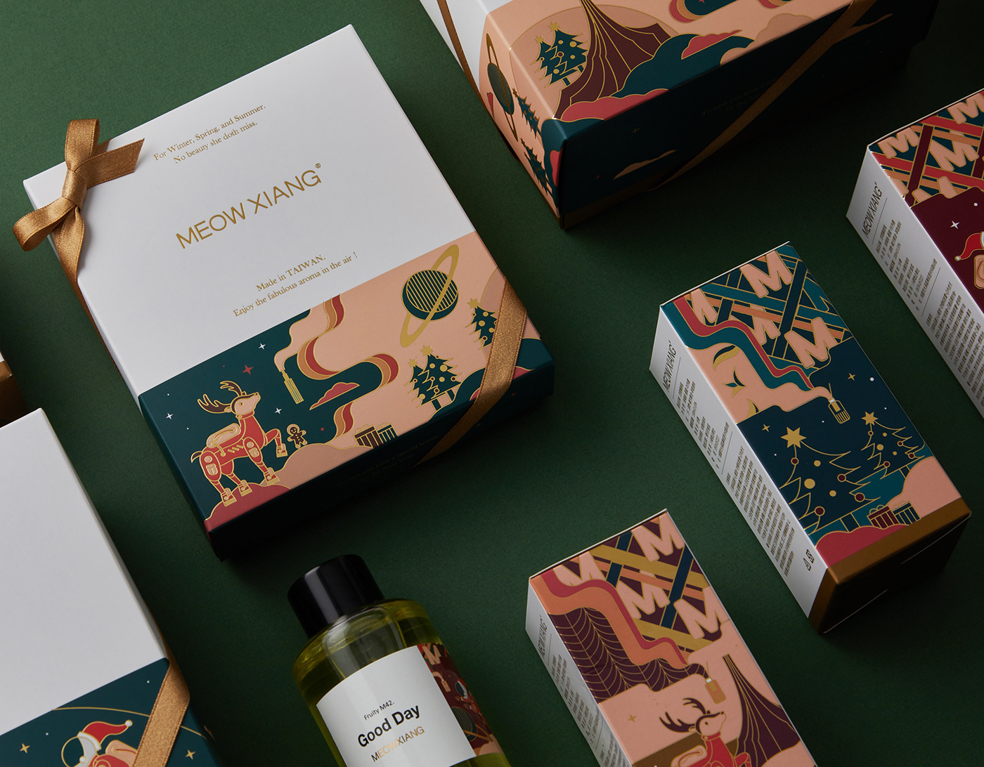 Chirstmas gift ILLUSTRATION  Packaging perfume 包裝 禮盒 聖誕節 香氛