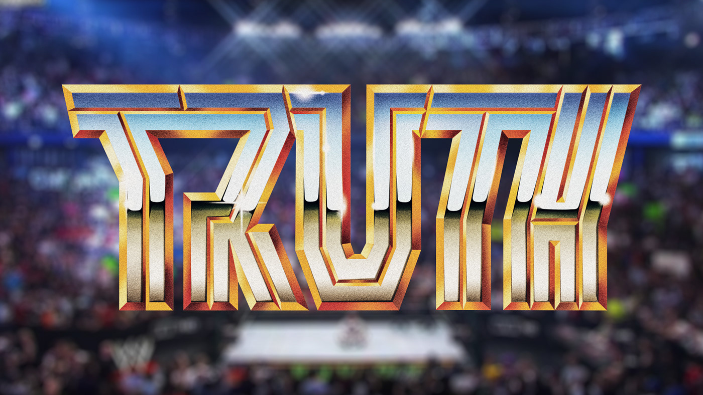 Wrestling sports crowds concept WWE Joe Rogan fight simulation particles typography  