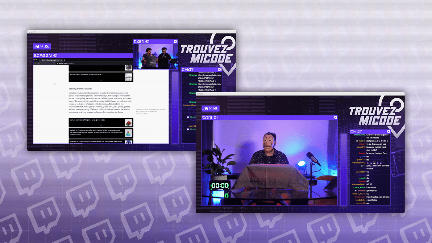 artistic direction Event graphism stream stream overlay tech Twitch twitch design Twitch Overlay youtube