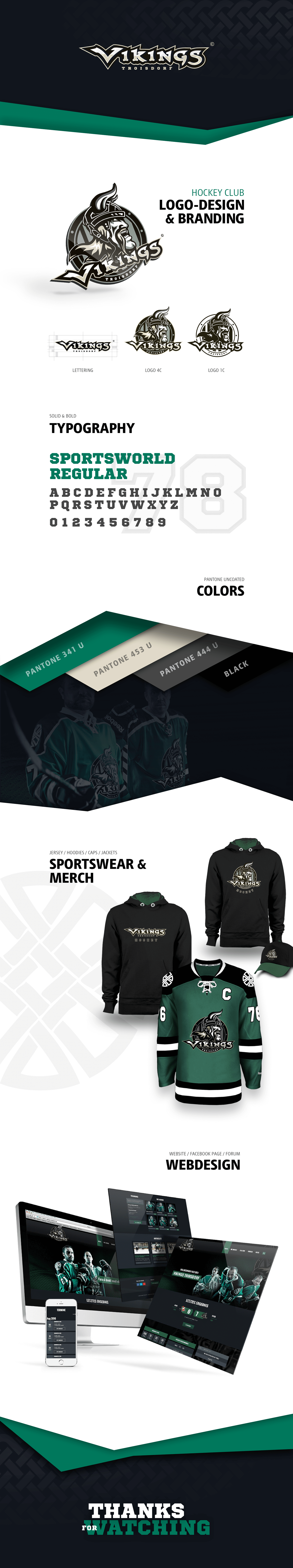 Brand Design Corporate Design hockey Icehockey logo logodesign sport team vikings Webdesign