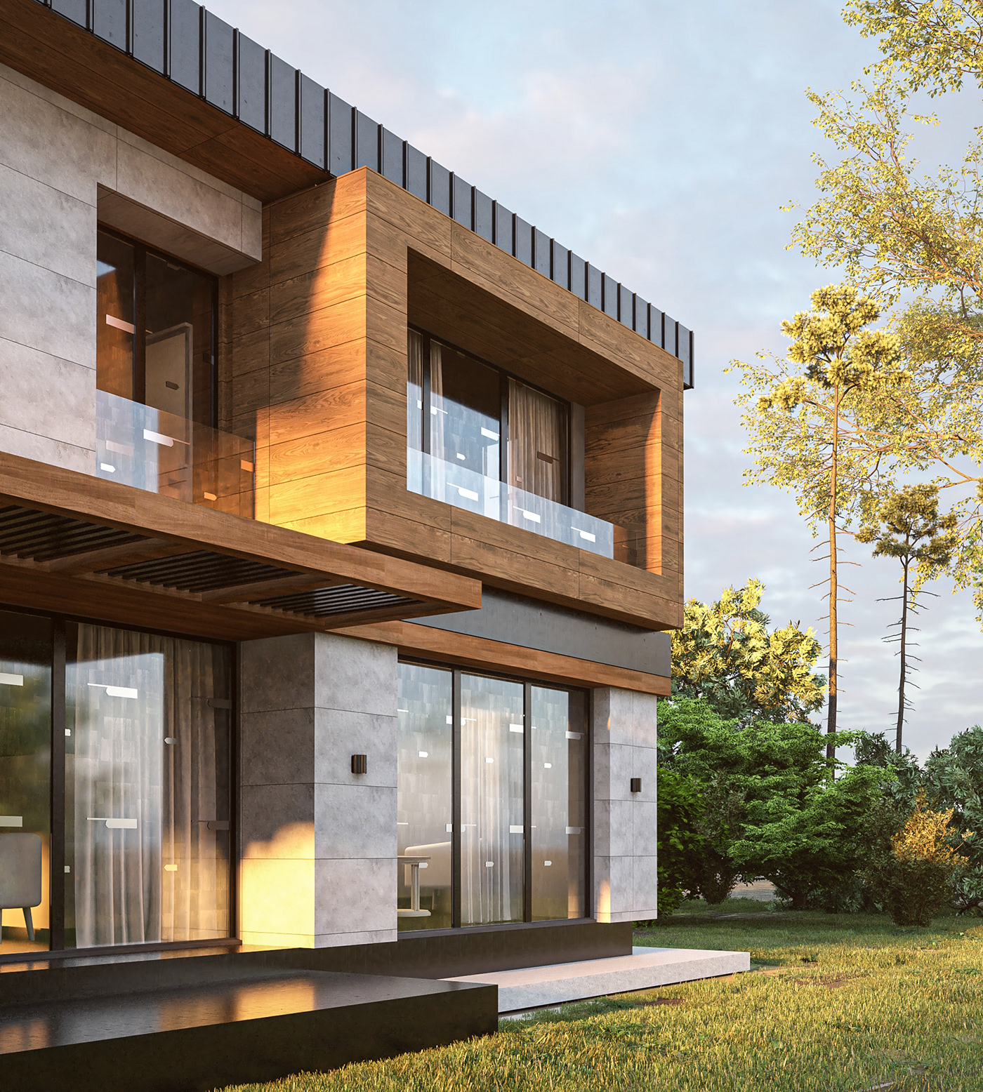 building architecture Render visualization HOUSE DESIGN exterior modern
