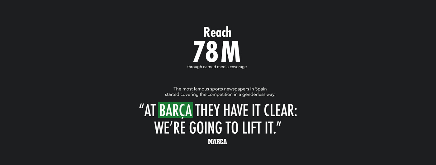 barcelona billboard cheer equality football Gender heineken out of home sponsor women's champions league
