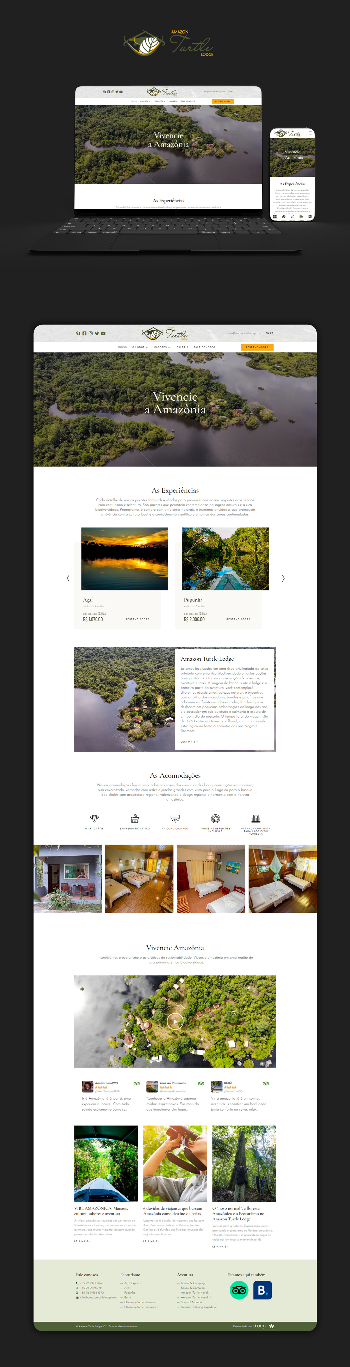 Amazon elementor jungle lodge Web Design  wordpress adventure Nature Photography  Travel