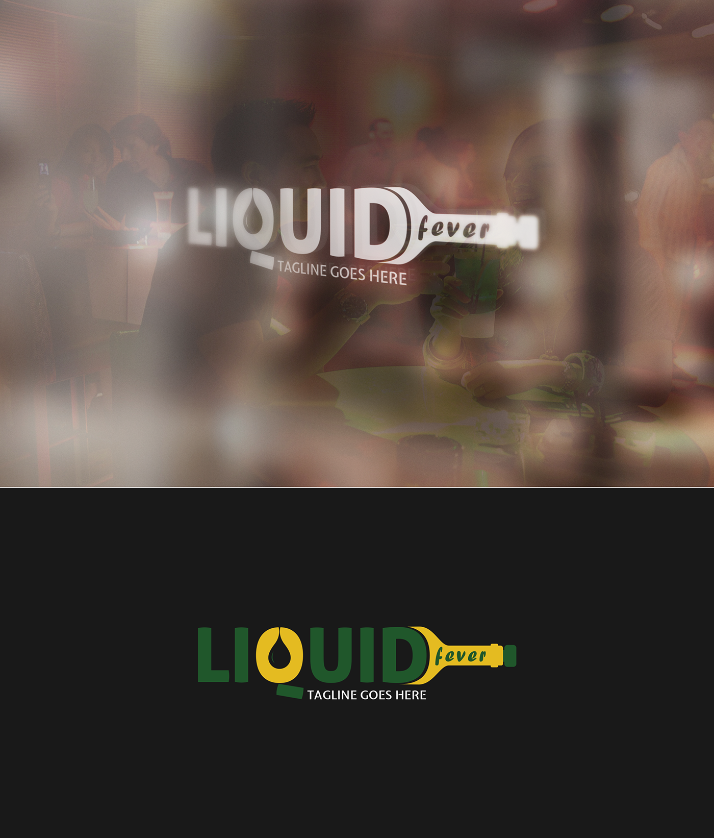 Logo Design Illustrator Brand Design branding  Liquid Logo Liquid-fever-logo-design