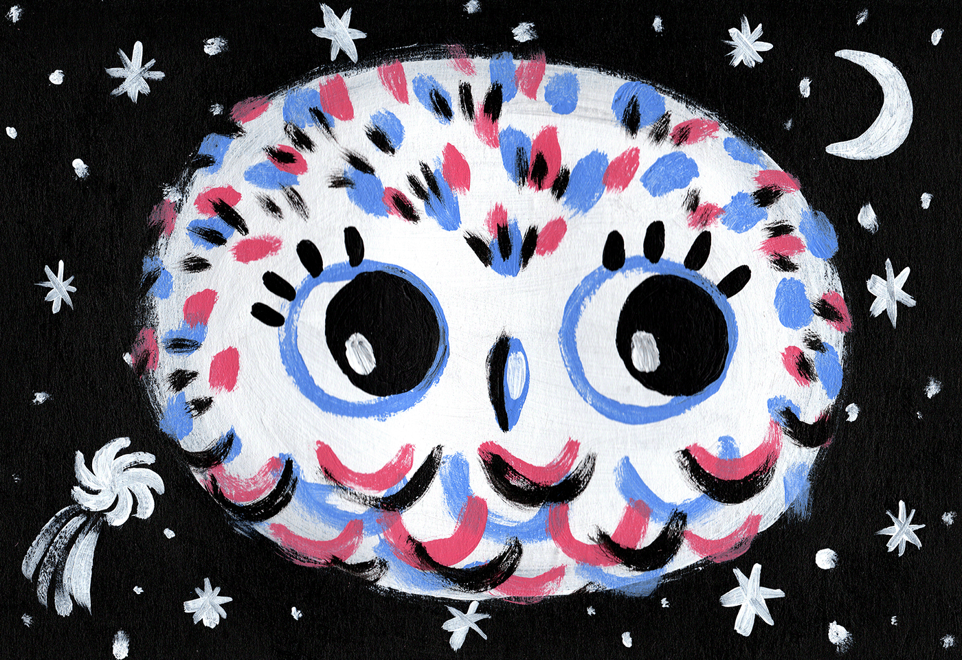 bird birds childrens cute experimental ILLUSTRATION  night outer space Space  aliens