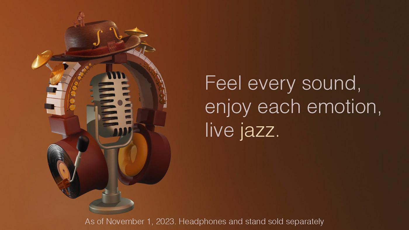 blender headphone design jazz jazzy graphic design  modeling 3d