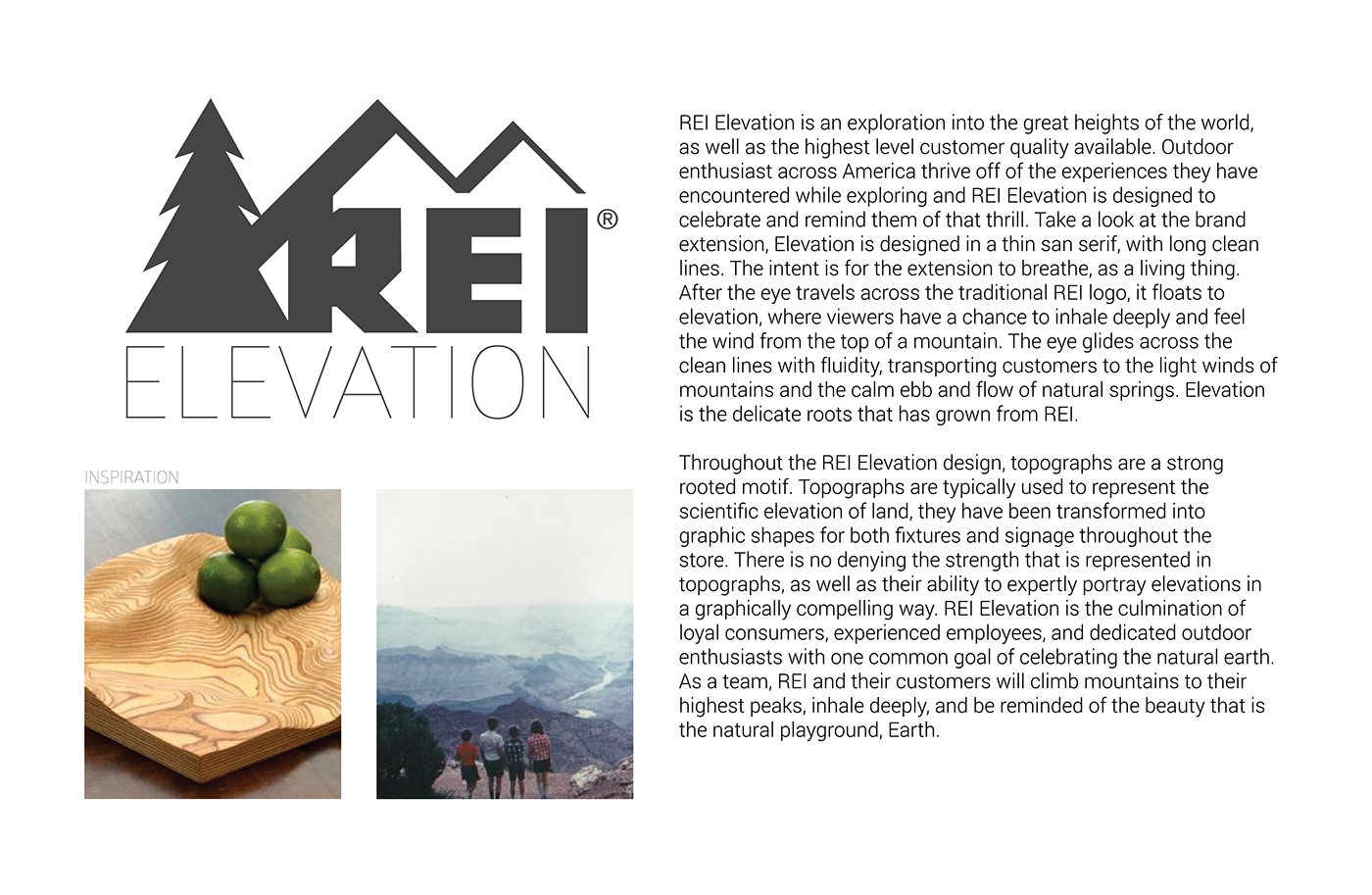 Retail design pave Rei Elevation Nature Sustainable