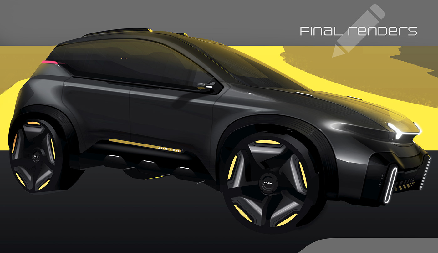 3D automotive   concept dacia design Duster Project sketch suv transportation