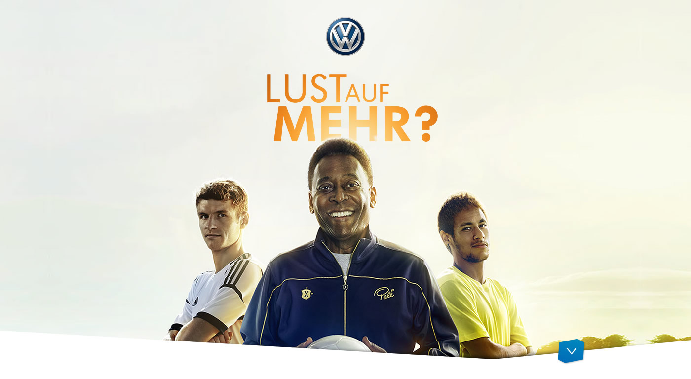world cup pele Thomas Muller Neymar wm volkswagen microsite