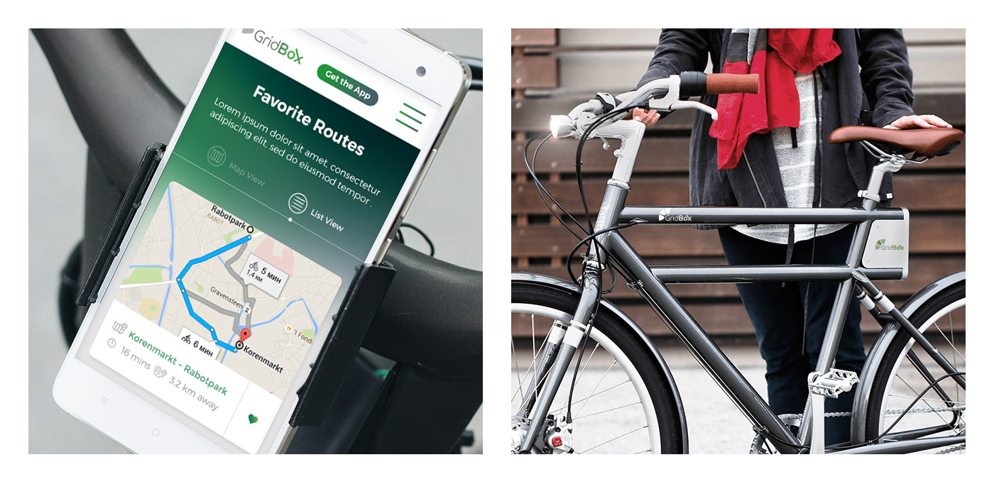 E-Bike app Responsive web app storage control ios prototype wireframe